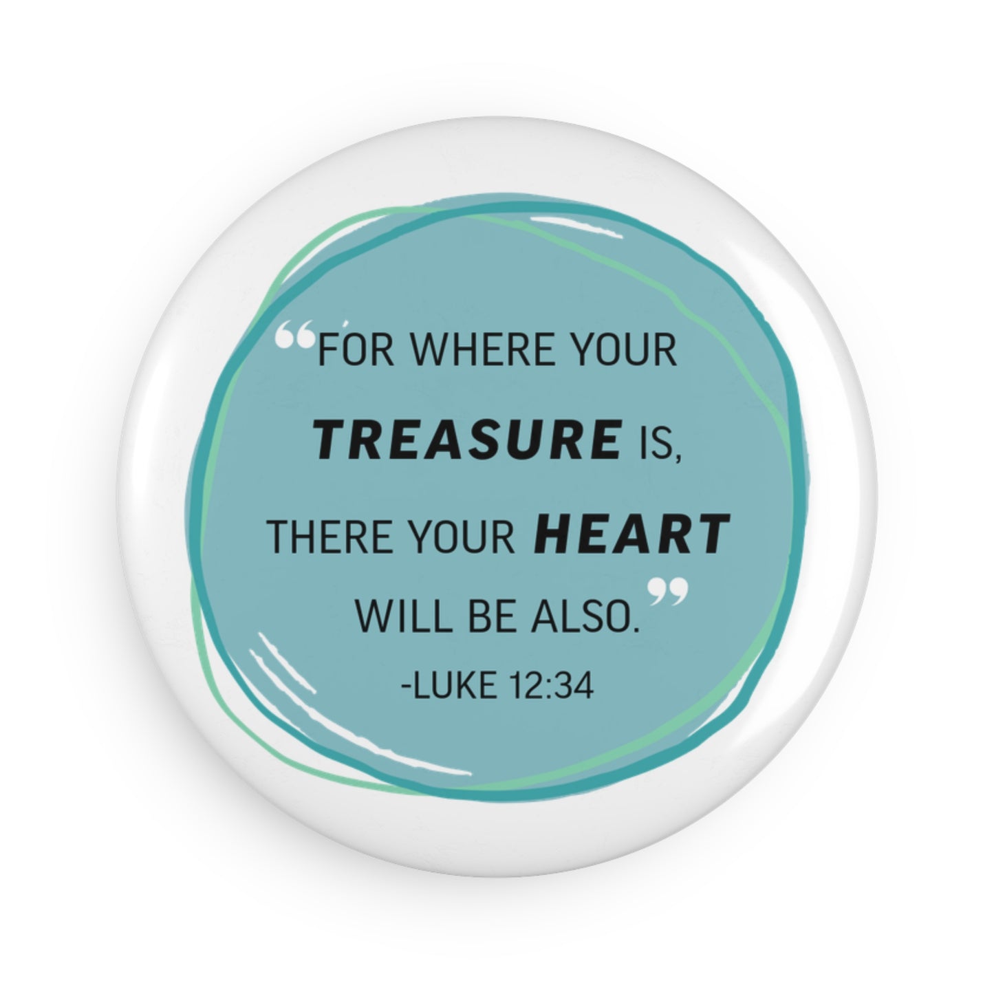 Treasure Round Button Magnet
